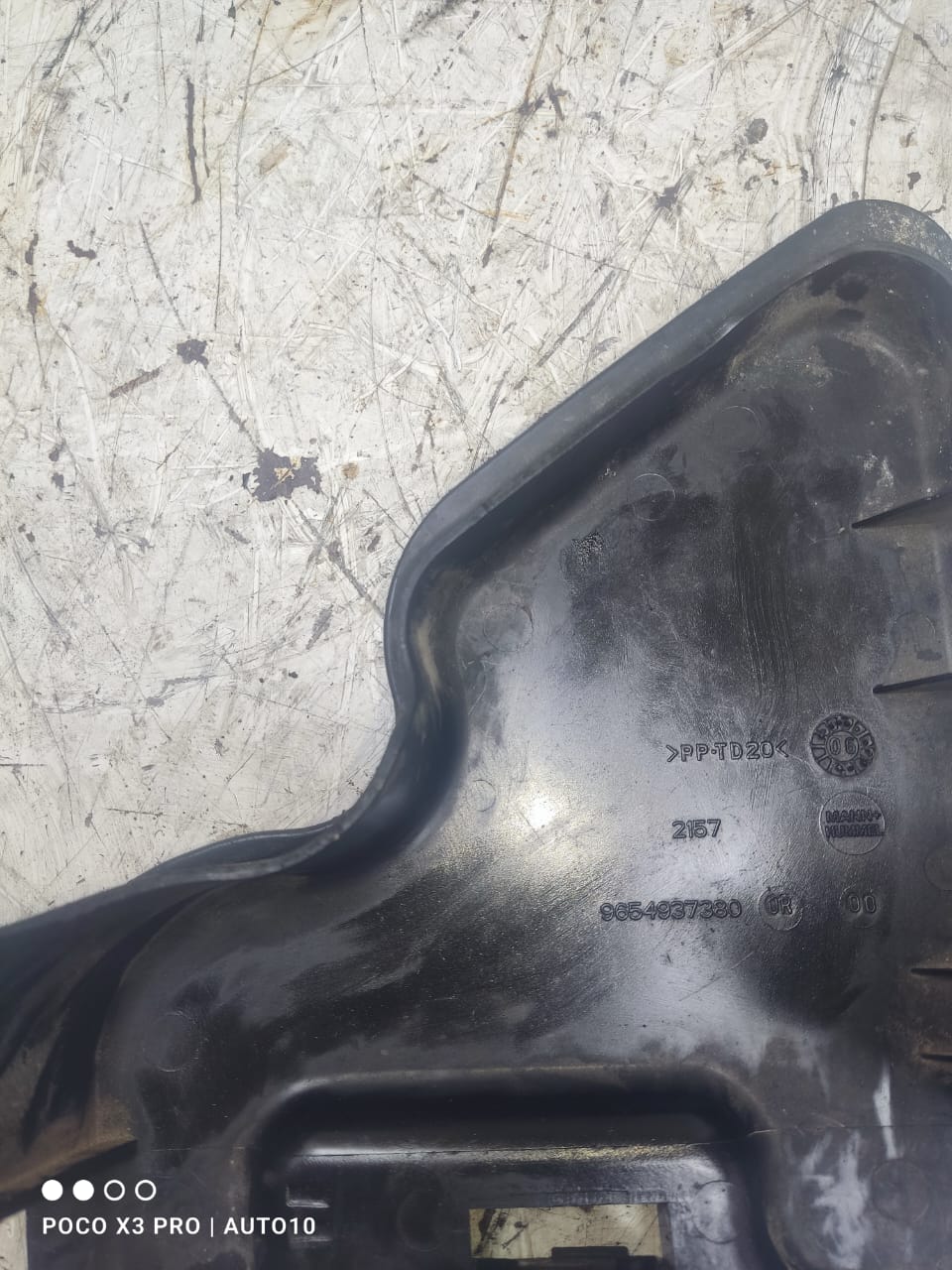 Plaque de protection moteur avec numéro d'article 9654937380 Peugeot 307 (3A/C/D) 1.6 HDiF 16V