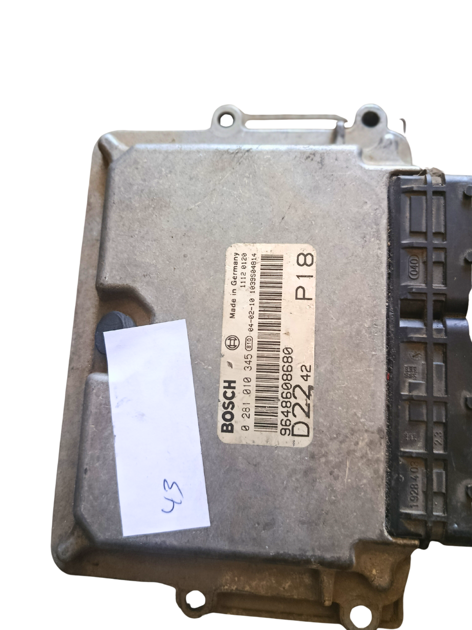 Calculateur 1332377080 0281010345&nbsp; &nbsp;ducato&nbsp; 1&nbsp; ducato 2 boxer 1 jumper 1&nbsp; 2.2&nbsp;