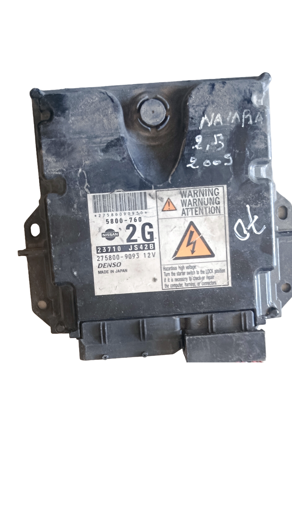 Calculateur moteur – Nissan Navara D40 – Moteur Diesel 2.5 dCi (YD25DDTi) – 2010