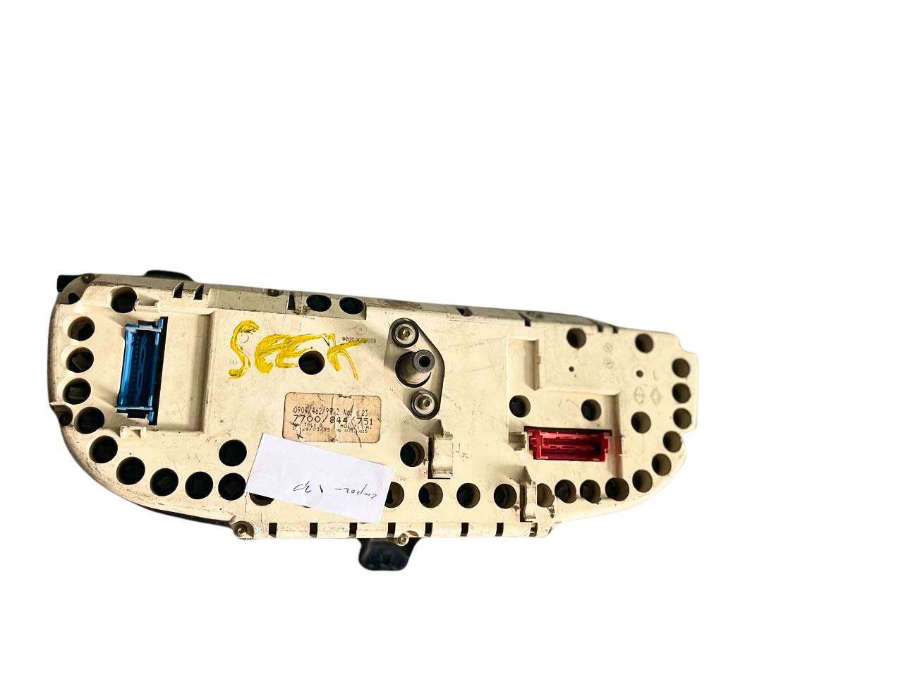 Bloc Compteurs / Tableau de Bord (Combiné d'Instruments) - Renault, réf. 7700844751 /clio2 kangoo1 twingo megane1/1.2 1.4 1.6 1.9 1.5
