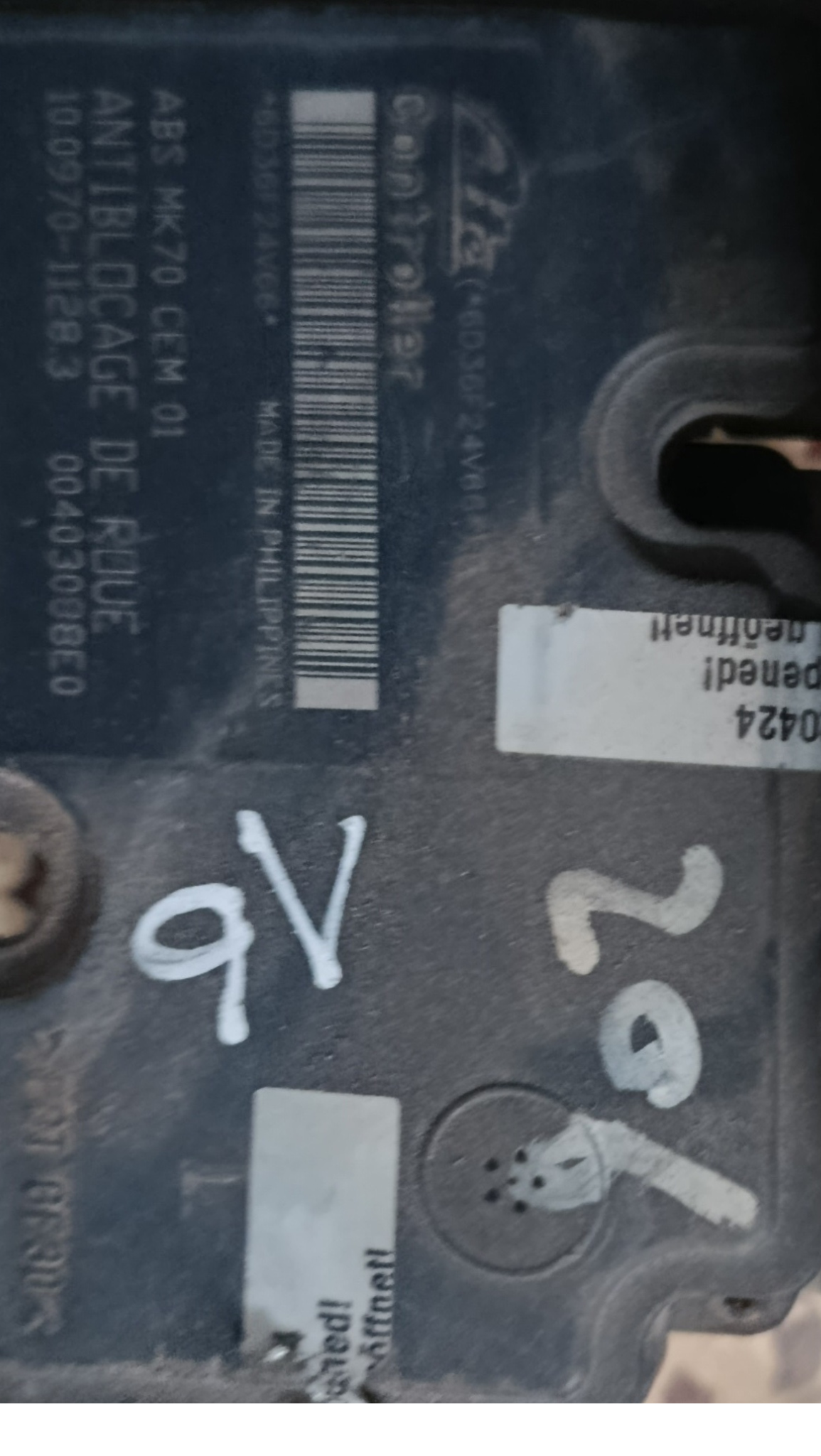 Module ABS – PEUGEOT 206+ (2L, 2M) / 206 Phase 2 – Années 2008–2012 Réf. MK70 CEM01